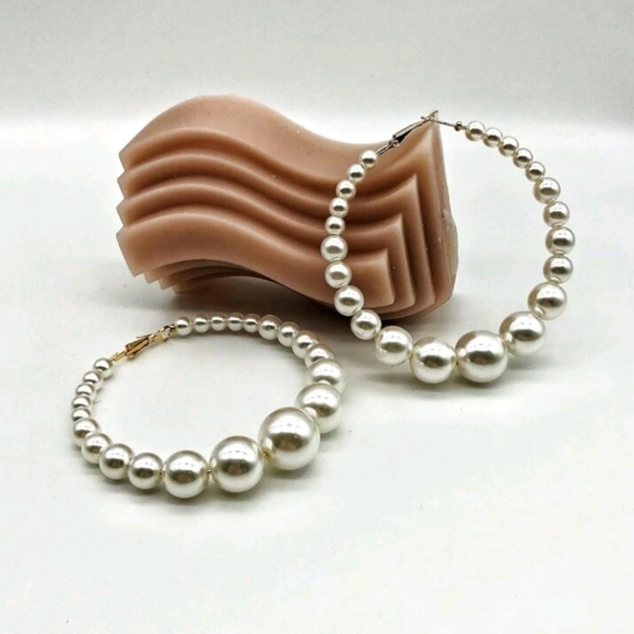 Faux Pearl Earrings - Picture 2 of 4